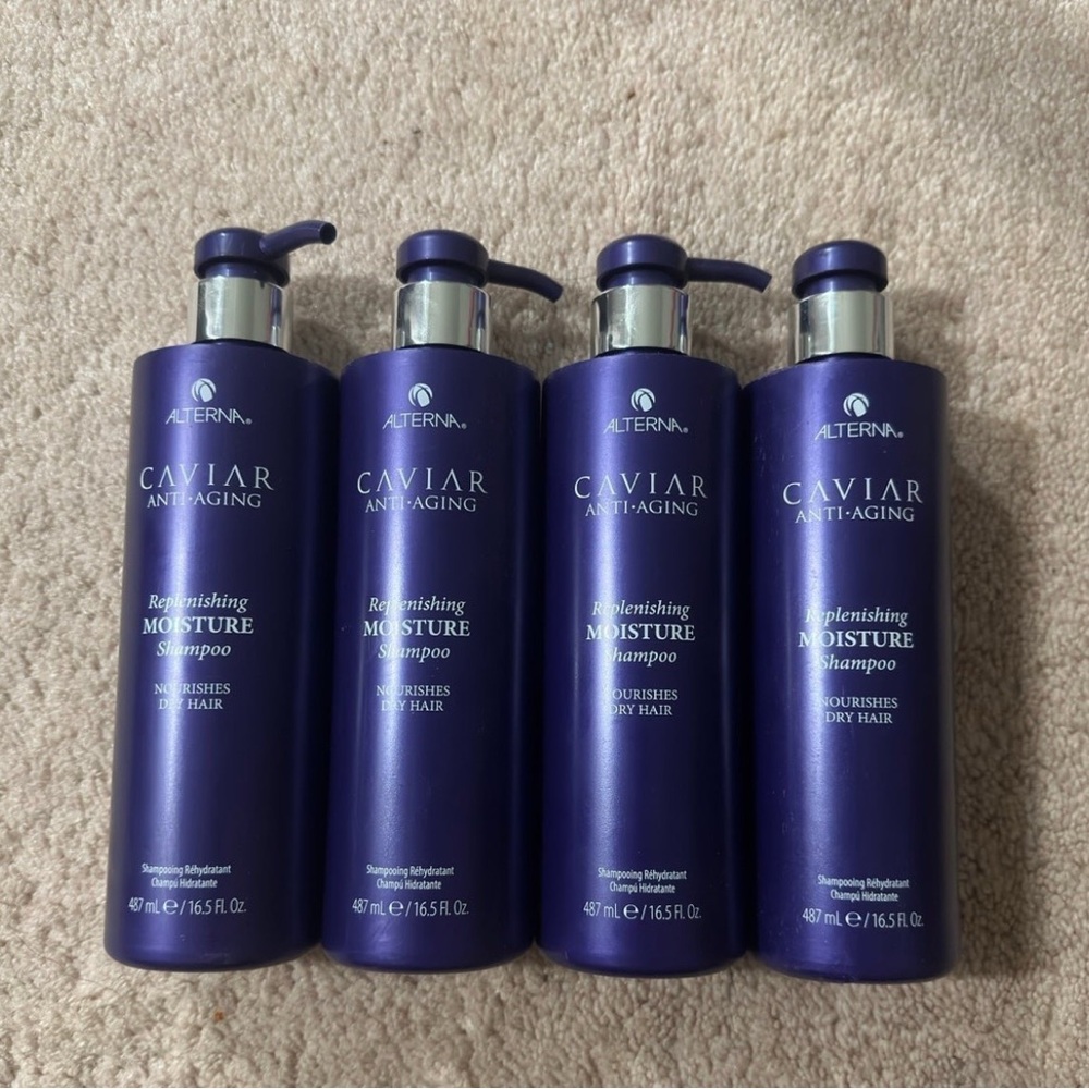 4 Brand New Alterna Caviar Anti-Aging Replenishing Moisture Shampoo 16.5 oz.